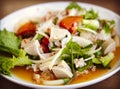 Spicy vietnamese sausage salad Thai street food Royalty Free Stock Photo