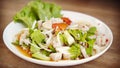 Spicy vietnamese sausage salad Thai street food Royalty Free Stock Photo