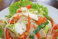 Spicy Vietnamese Sausage Salad - Yum Moo Yor Royalty Free Stock Photo