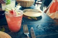 Spicy watermelon margarita