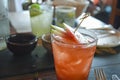 Spicy watermelon margarita