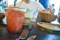 Spicy watermelon margarita