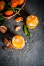 Spicy winter tangerine cocktail