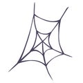 Spider cobweb. Spiderweb border circle. Halloween Decor. Vector illustration of spider web on light background