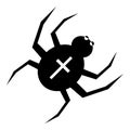 Spider with cross on back icon, simple style Royalty Free Stock Photo