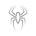 Spider graphic silhouette template vector isolated illustration