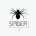 Spider graphic sticker icon isolated on white background