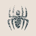 Spider grunge icon Royalty Free Stock Photo