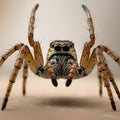 A spider that has a black and brown face and has a black head that says \' tarantula \' on it. Royalty Free Stock Photo