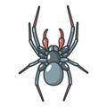 Spider icon, cartoon style Royalty Free Stock Photo