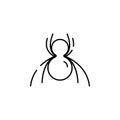 spider icon. Element of Halloween illustration. Premium quality graphic design icon. Signs and symbols collection icon for website Royalty Free Stock Photo