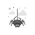 Flat Grayscale Icon - Spider Royalty Free Stock Photo