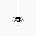 Spider icon. Halloween concept. Tatoo idea. Vector on isolated transparent background. EPS 10