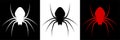 Spider icon for Halloween web banner decoration. Dangerous poisonous insects. Disease carriers. A ruthless hunter. Minimalistic