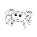 spider icon. hand drawn doodle style. vector, minimalism, monochrome. halloween decor. Royalty Free Stock Photo