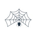 Spider icon vector isolated on white background, Spider sign Royalty Free Stock Photo