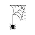 Spider icon vector set. halloween illustration sign collection. web symbol cobweb logo. Royalty Free Stock Photo