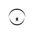 spider illustration logo vector template-vector