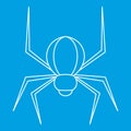 Spider insect icon, outline style Royalty Free Stock Photo
