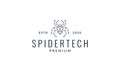 Spider line art outline technology  logo vector icon illustration design art Royalty Free Stock Photo