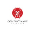 spider logo and symbol vector illustration Royalty Free Stock Photo