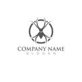 spider logo and symbol vector illustration Royalty Free Stock Photo
