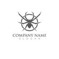 spider logo and symbol vector illustration Royalty Free Stock Photo
