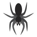 Graphic flat scary spider for Halloween design