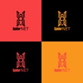 spider logos with various shapes, attractive colors