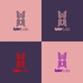 spider logos with various shapes, attractive colors