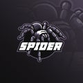 Spider mascot logo design vector with modern illustration concept style for badge, emblem and t shirt printing. spider