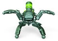 Spider mech in white background ready to attack Royalty Free Stock Photo