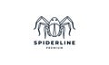 Spider minimalist line art outline  logo vector icon illustration design Royalty Free Stock Photo