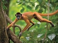 The Agile Acrobat the Spider Monkey in Canopy Royalty Free Stock Photo