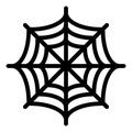Spider net line icon. Spider web vector illustration isolated on white. Cobweb outline style design, designed for web Royalty Free Stock Photo