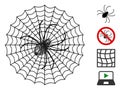 Spider Net Web Vector Mesh Illustration Royalty Free Stock Photo