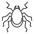 Spider parasite icon, outline style Royalty Free Stock Photo