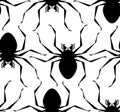 Spider pattern seamless. Poisonous dangerous insect background. Vector texture