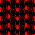 Spider pattern seamless. Poisonous dangerous insect background. Vector texture