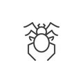 Spider pests line icon