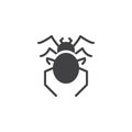 Spider pests vector icon
