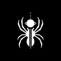 spider planet cool spider logo design vector Royalty Free Stock Photo