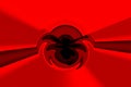 Spider on a red background. 3d rendering. Halloween blackground