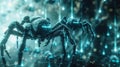 Spider robot army virus attack in a Digital Cybersecurity Warfare in the Electronic Realm