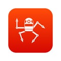 Spider robot icon digital red Royalty Free Stock Photo