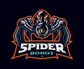 Spider robot mascot logo design