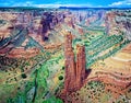 Spider Rock in Canyon de Chelly, Arizona Royalty Free Stock Photo