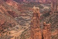 Spider Rock Overlook, Canyon De Chelly National Monument, Arizona Navajo Nation Royalty Free Stock Photo