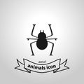 Spider sign. Spider isolated simple icon Royalty Free Stock Photo