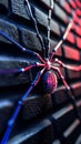 A spider that is sitting on top of a brick wall Royalty Free Stock Photo